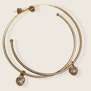 Juicy Couture | Gold Half-Hoop Heart Earrings